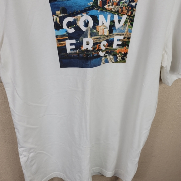 Converse men's tee shirts white blue Sz M - Picture 4 of 8